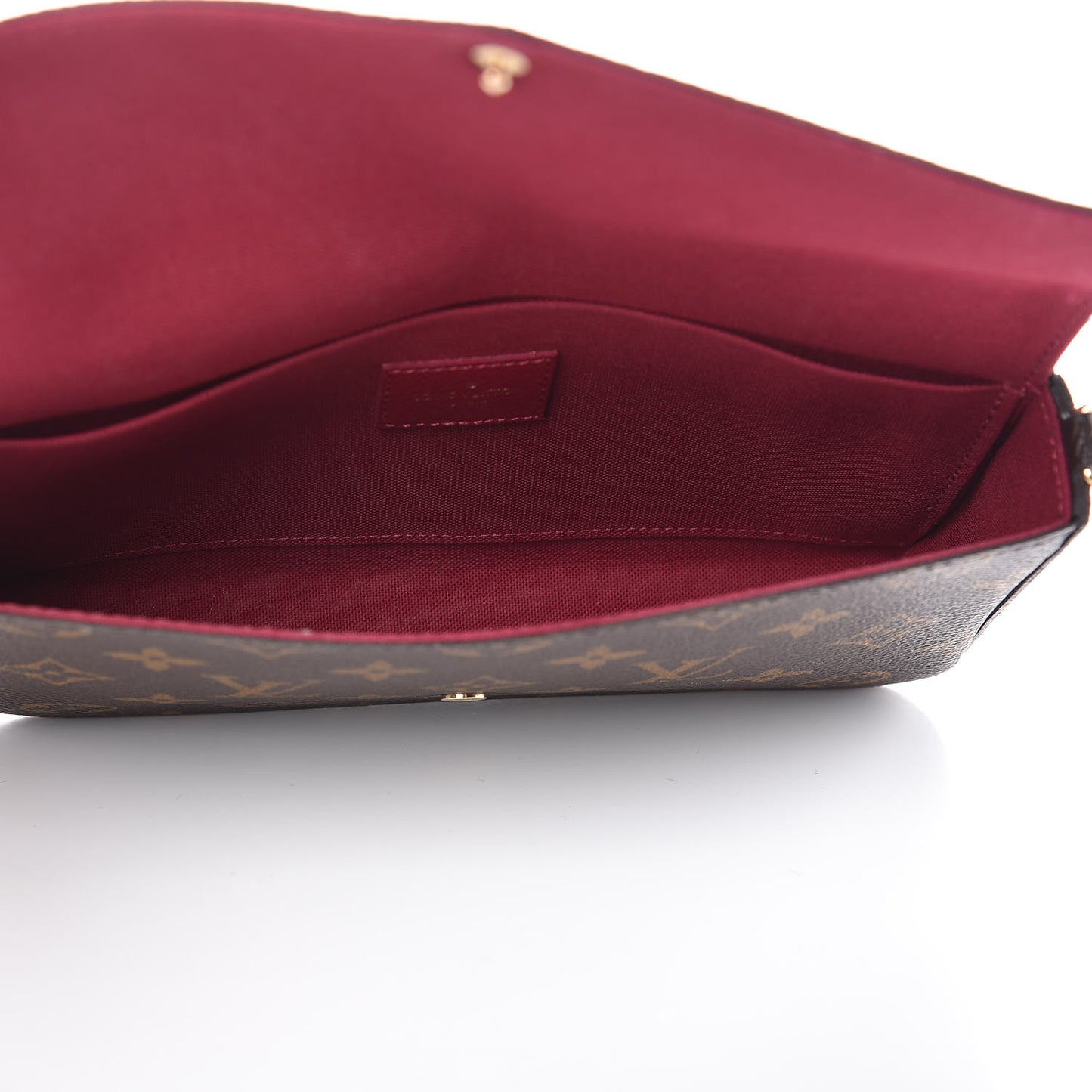 Monogram Pochette Felicie Chain Wallet Fuchsia