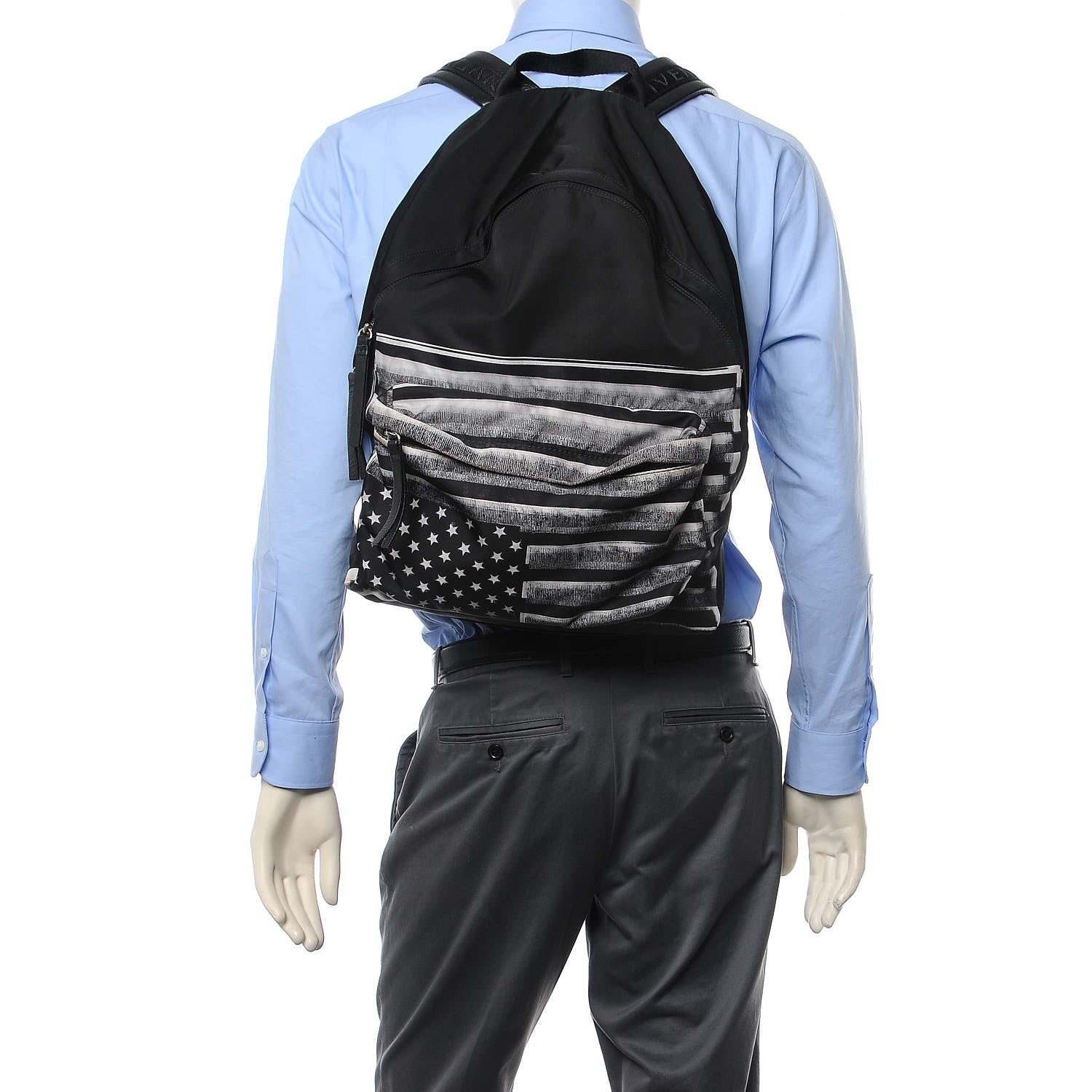 Givenchy Nylon Calfskin Flag Print Backpack Black 2 of 6