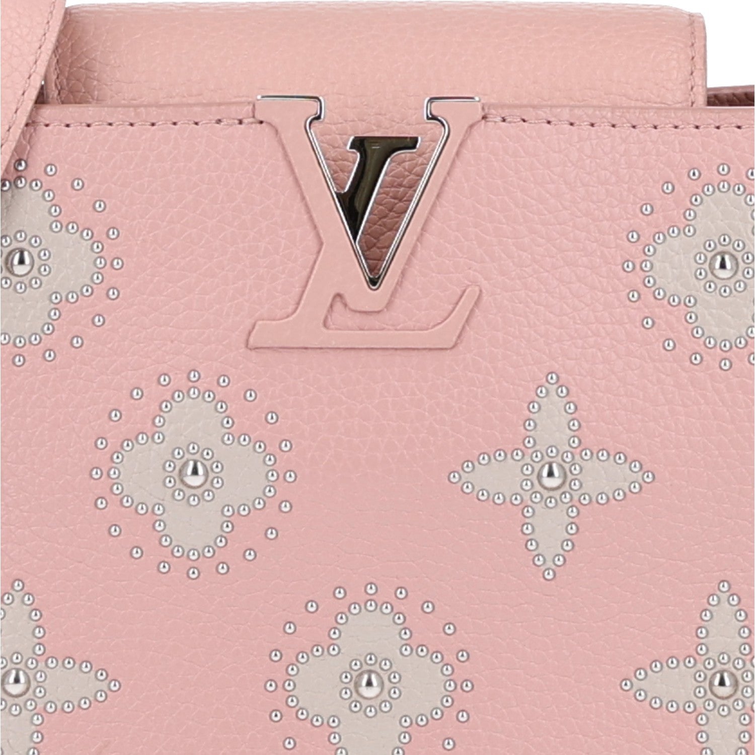 Louis Vuitton Taurillon Studded Flowers Capucines BB Magnolia 7 of 9
