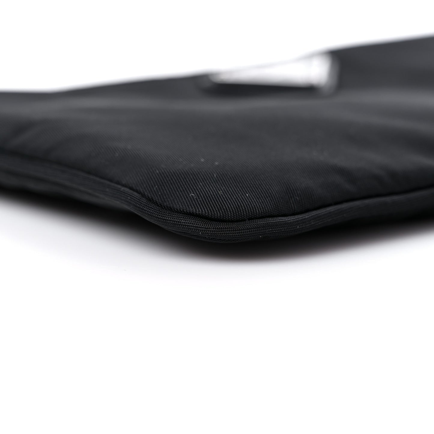 Re-Nylon Saffiano Pouch Wristlet Black