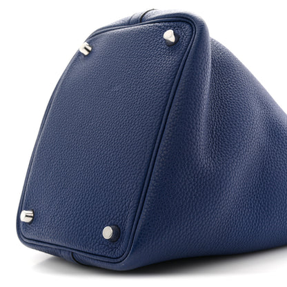 Hermes Taurillon Clemence Picotin Lock 18 PM Bleu Saphir 10 of 11