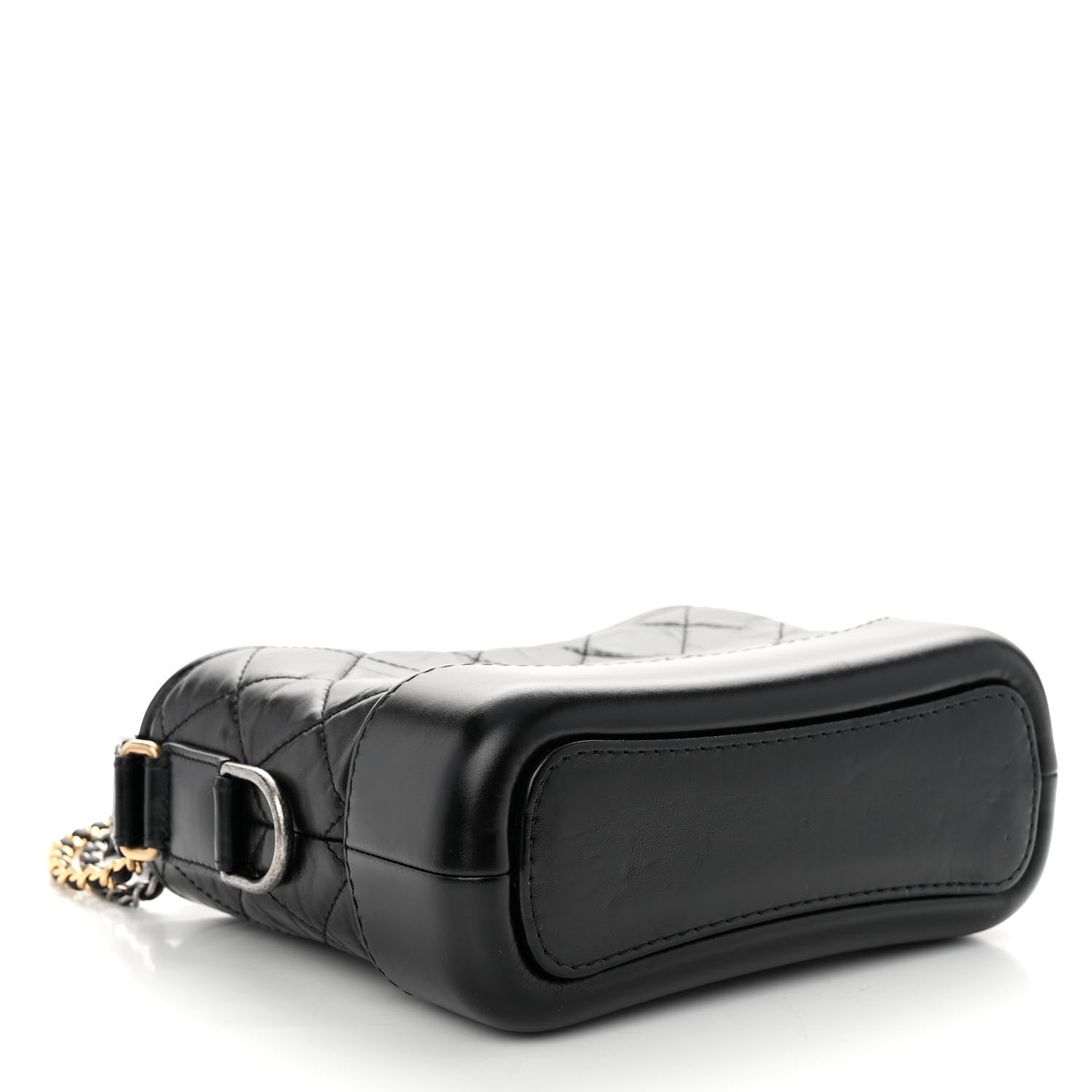 Chanel Aged Calfskin Quilted Small Gabrielle Hobo Black 4 of 10