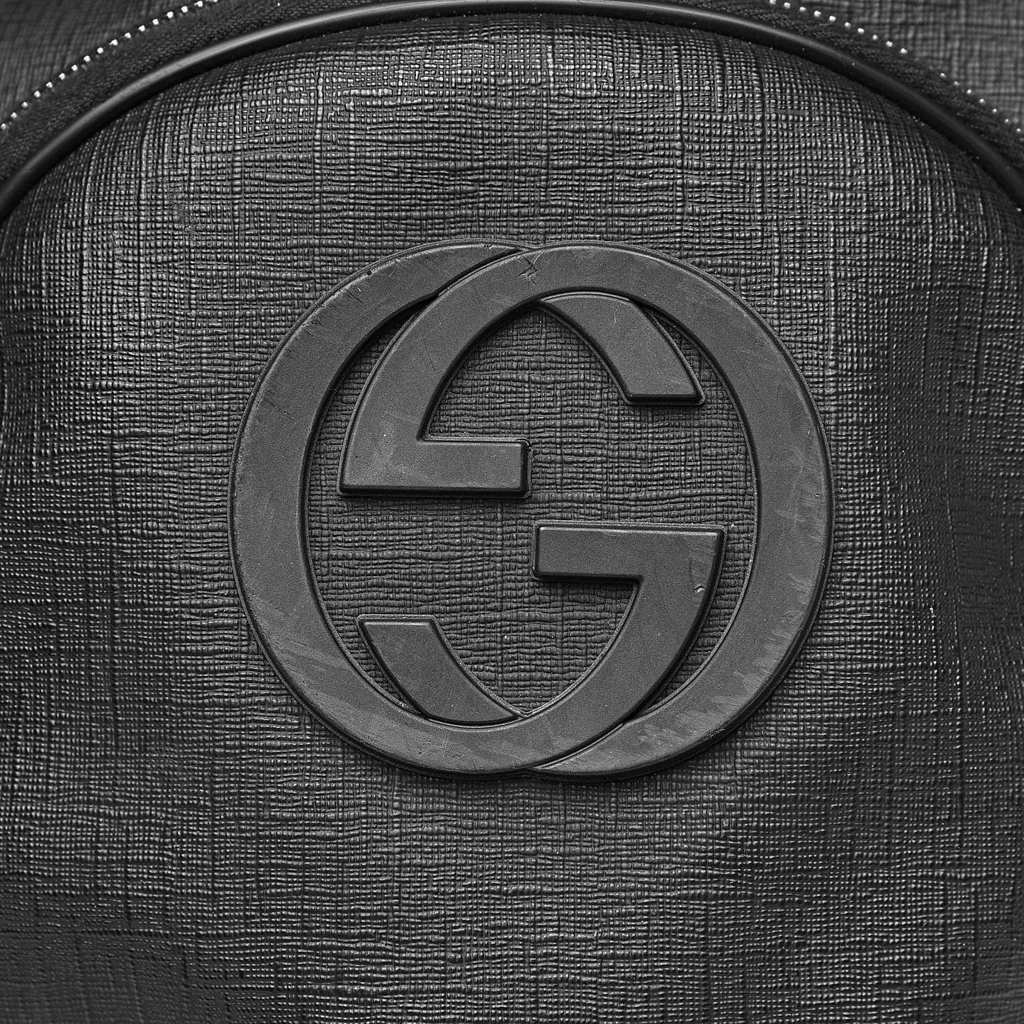 Coated Canvas Interlocking G Travel Backpack Black