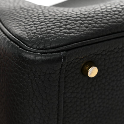 Hermes Taurillon Clemence Mini Lindy 20 Black 15 of 17