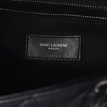 Saint Laurent Calfskin Y Quilted Monogram Small Loulou Backpack Black 6 of 10