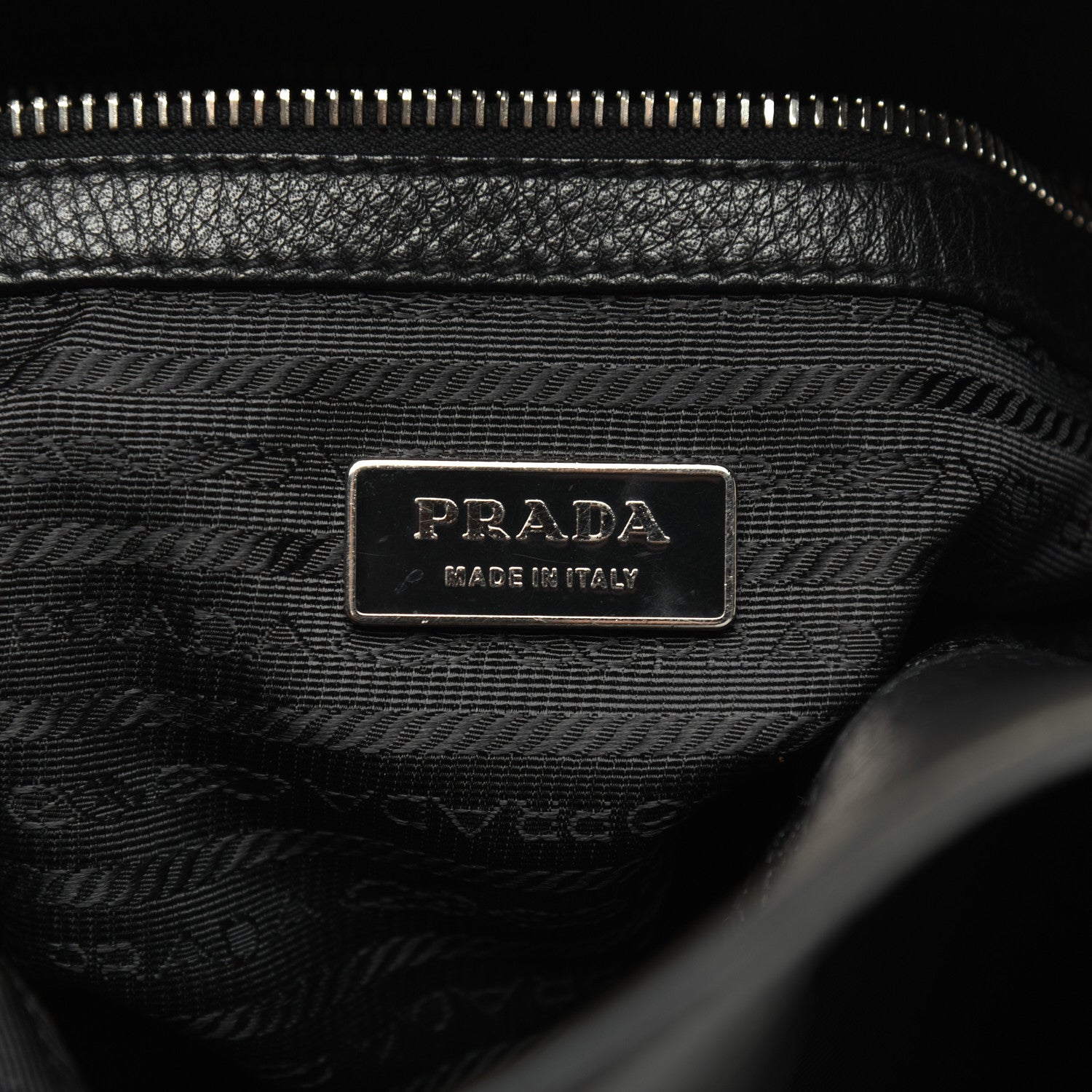 Prada Tessuto Nylon Calfskin Hobo Black 8 of 25