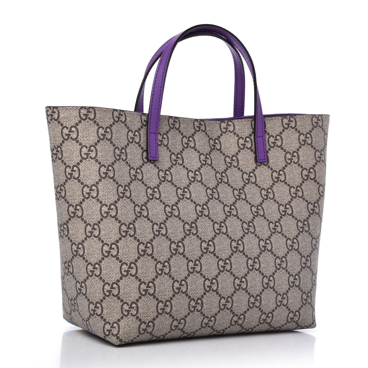 Gucci GG Supreme Monogram Childrens Rainbow Birds Tote 3 of 10