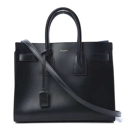 Saint Laurent Calfskin Small Sac De Jour Black Royal Blue 1 of 20