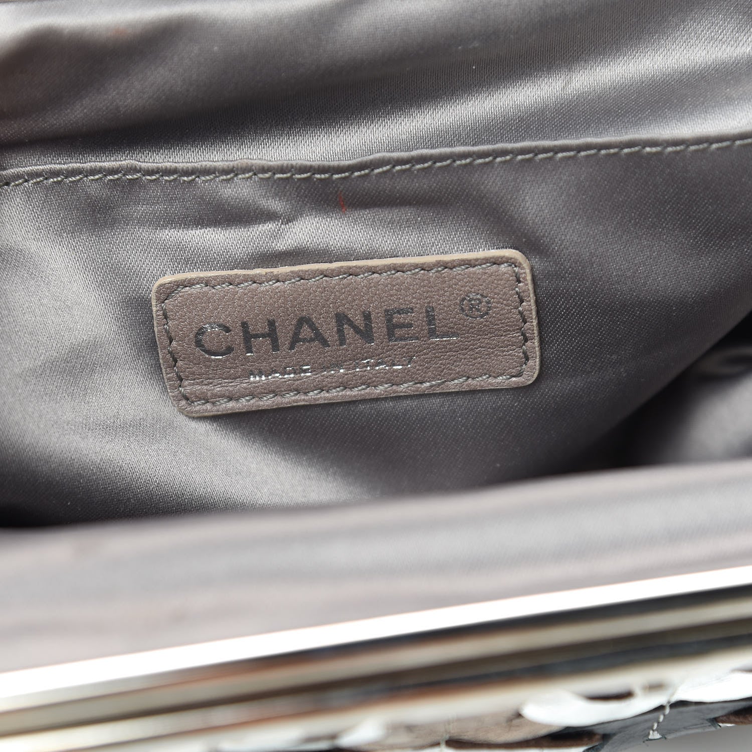 Chanel Crackled Calfskin CC Mix Frame Clutch Bronze 7 of 9