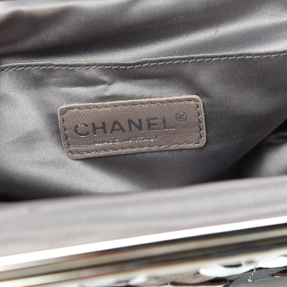 Chanel Crackled Calfskin CC Mix Frame Clutch Bronze 7 of 9