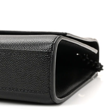 Saint Laurent Grain De Poudre Medium Classic Monogram Monochrome Kate Satchel Black 9 of 9