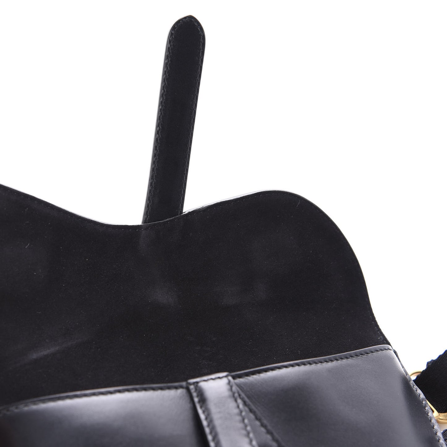 Calfskin Saddle Belt Bag Black