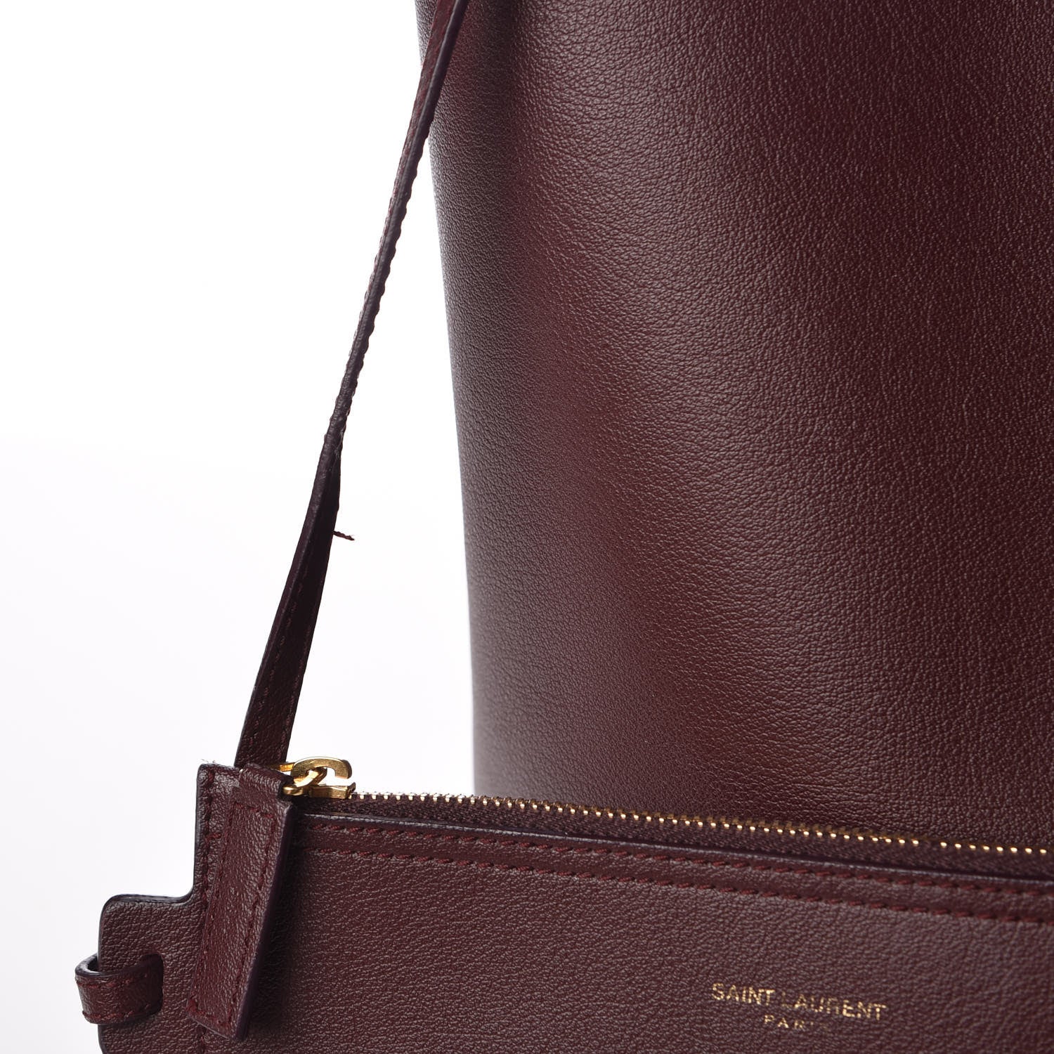 Saint Laurent Calfskin Large Shopping Tote Bordeaux 14 of 18
