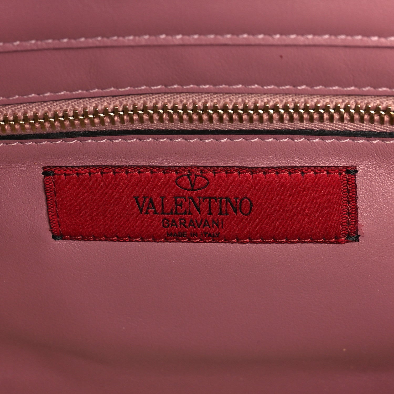 Valentino Garavani Vitello Small Rockstud Tote Antique Rose 6 of 8