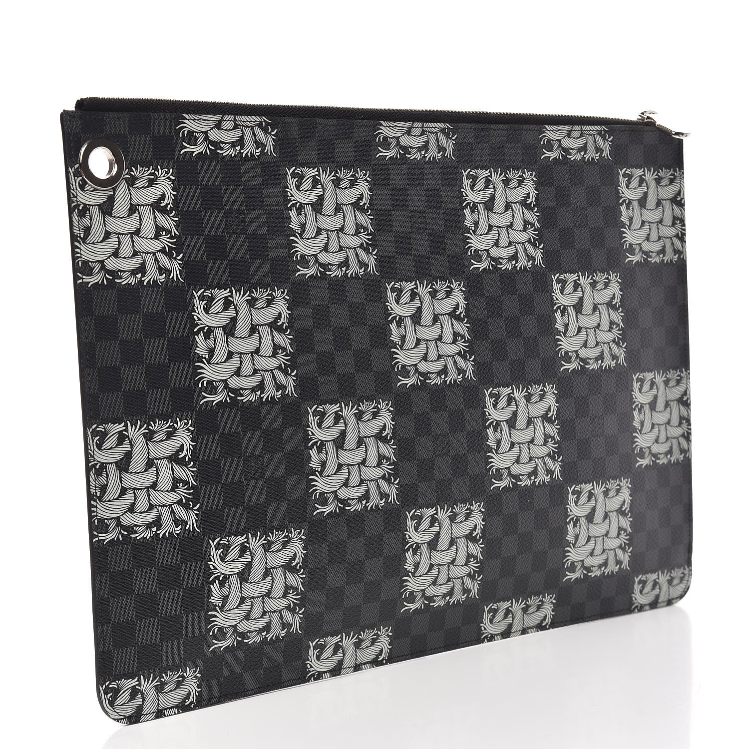Louis Vuitton Damier Graphite Rope Pochette Joules GM White 3 of 7