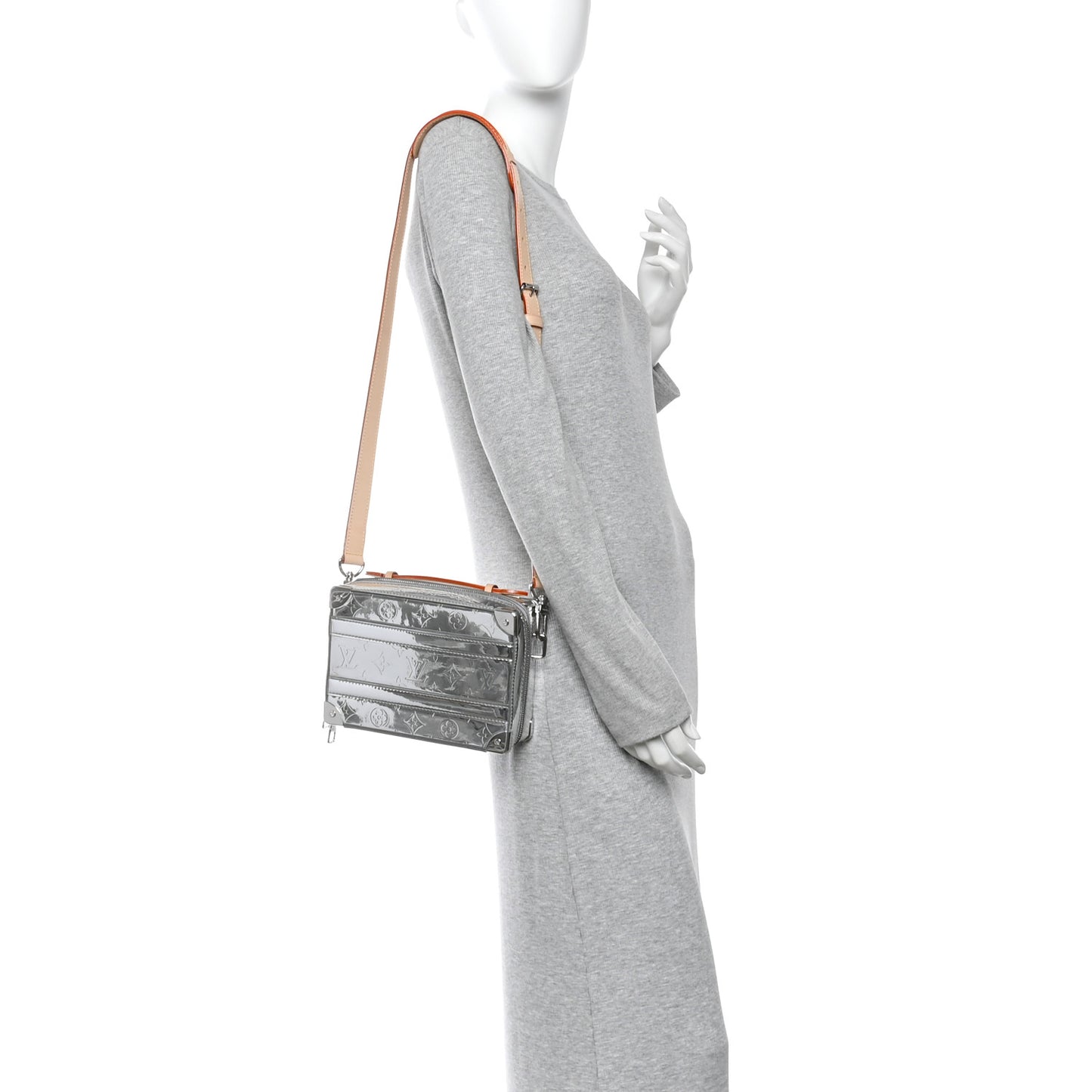Monogram Mirror Handle Trunk Silver