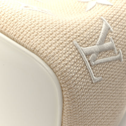 Louis Vuitton Cotton Monogram Embroidered Neonoe MM Beige White 9 of 9
