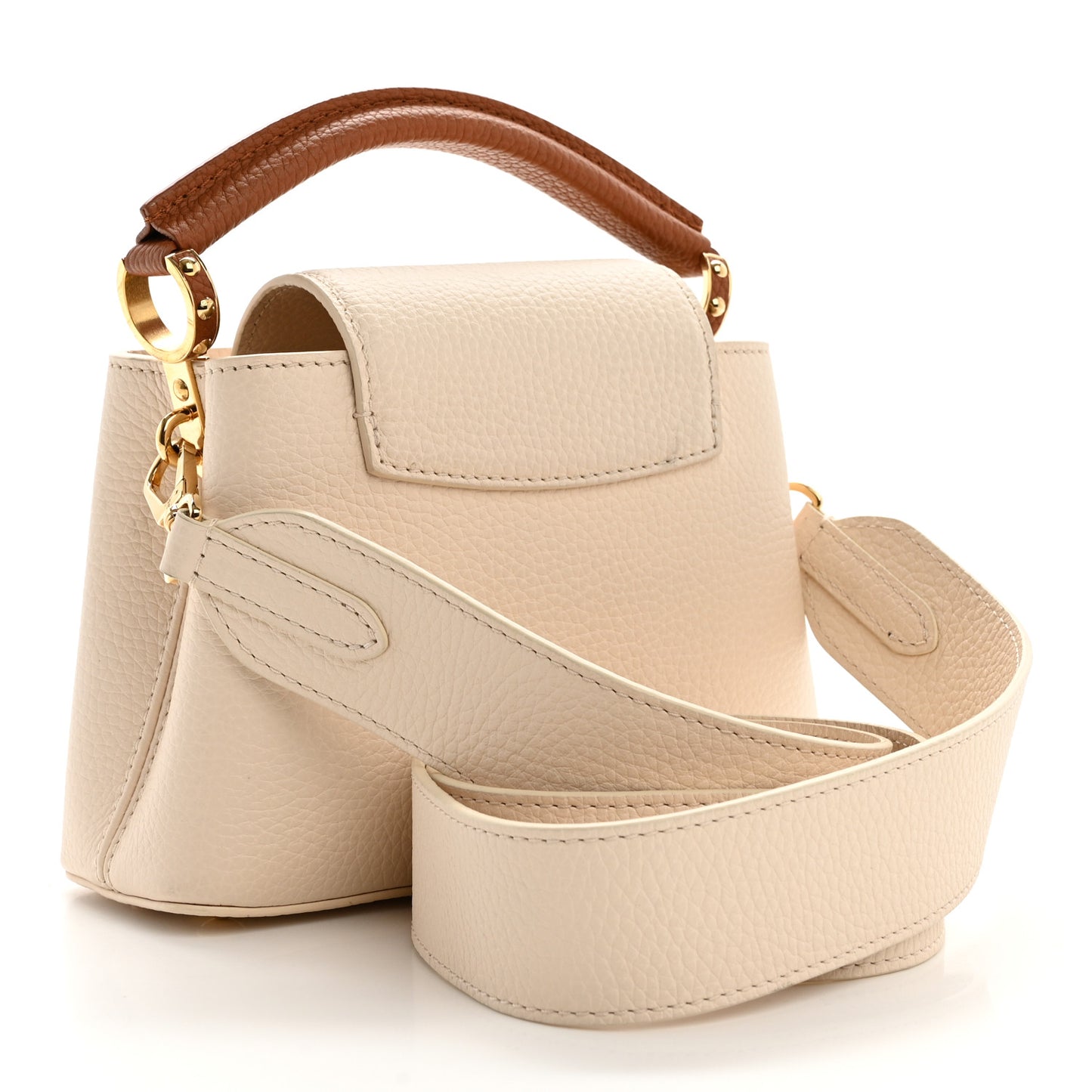 Taurillon Capucines Mini Beige Brown