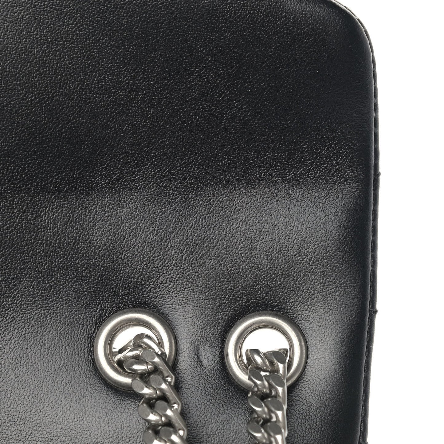 Calfskin Y Quilted Monogram Small Loulou Chain Satchel Black