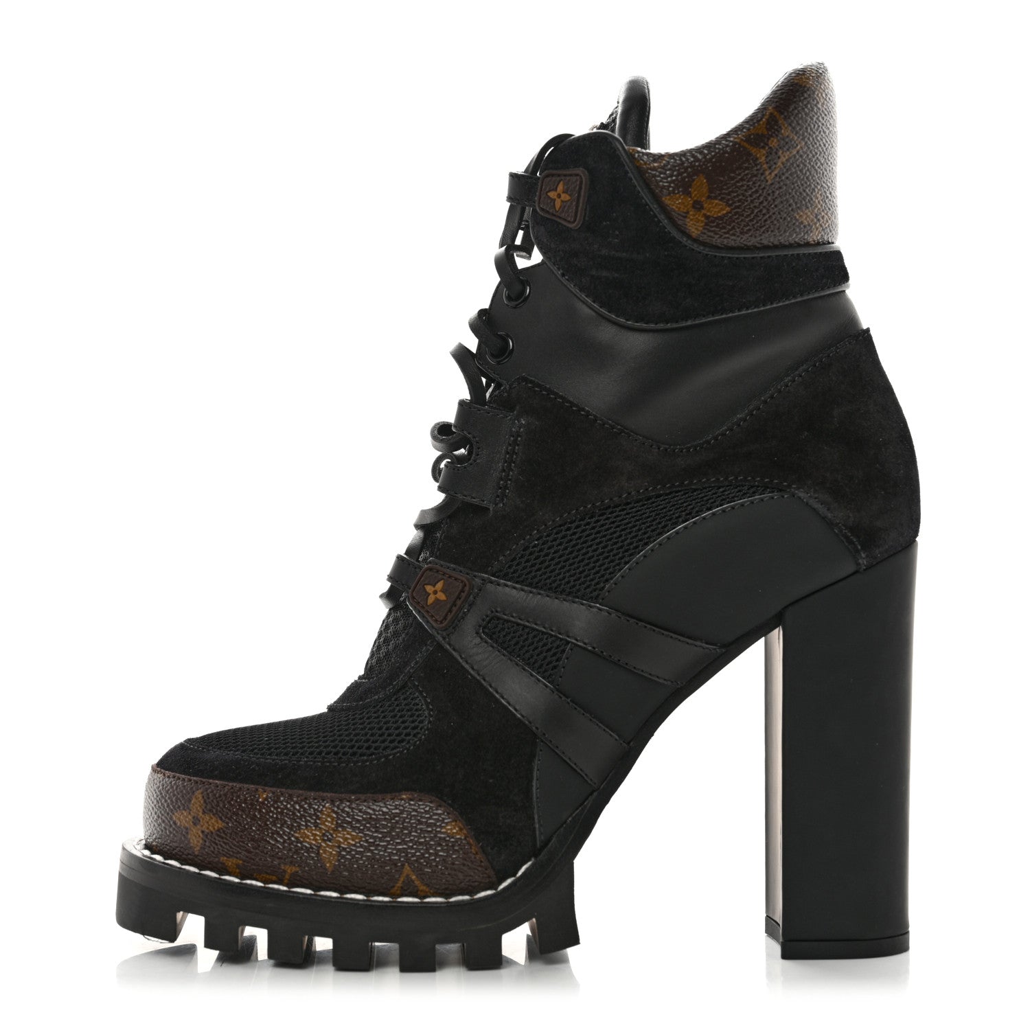 Louis Vuitton Suede Calfskin Monogram Star Trail Ankle Boots 40 Black 1 of 7