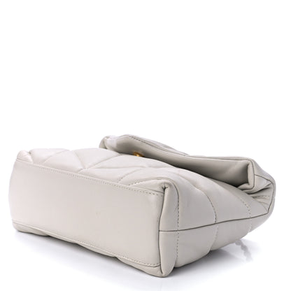 Saint Laurent Lambskin Quilted Toy Loulou Puffer Monogram Chain Satchel Crema Soft 10 of 12