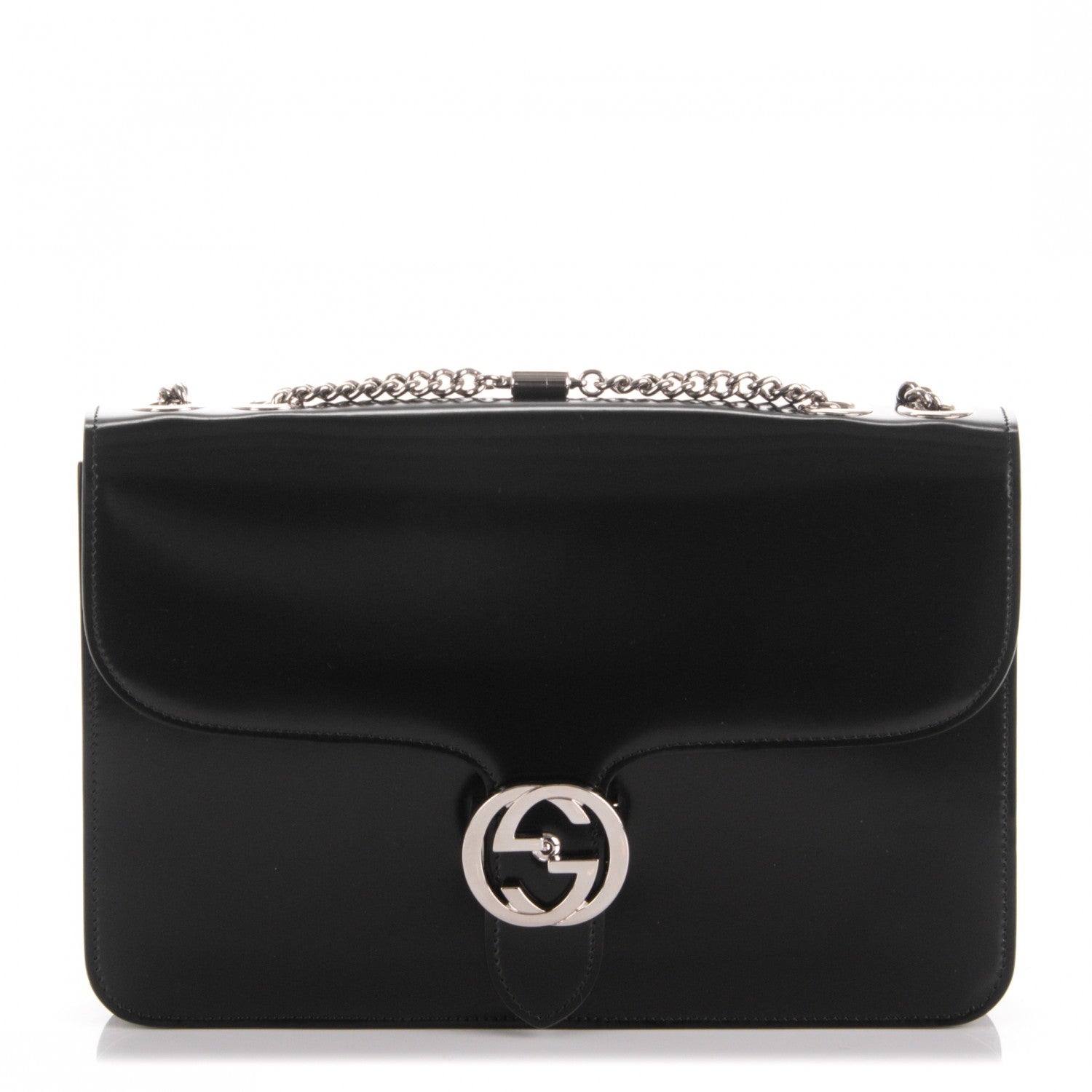 Gucci Shade Lux Calfskin Interlocking G Shoulder Bag Black 1 of 7