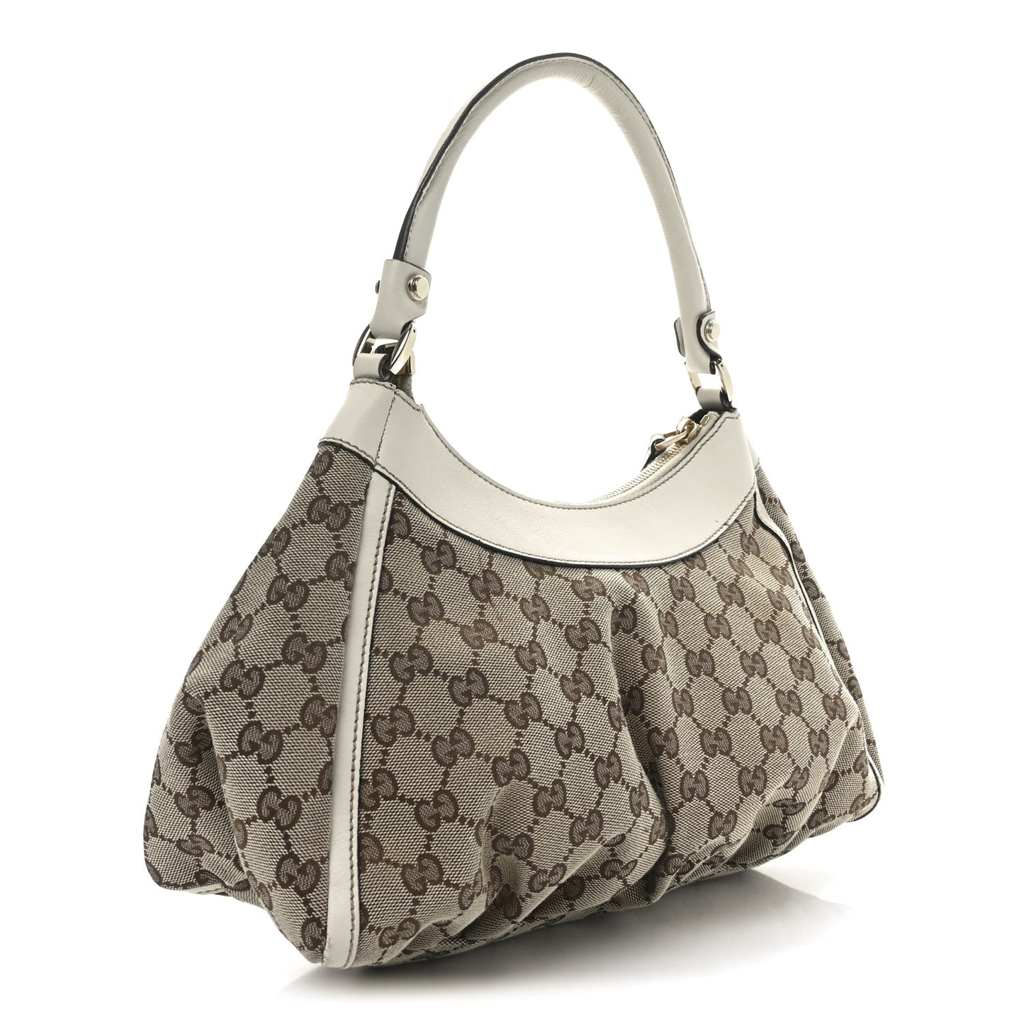Monogram Medium D Gold Ring Hobo White