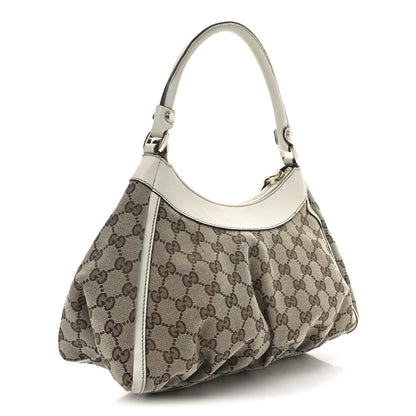 Gucci Monogram Medium D Gold Ring Hobo White 3 of 11