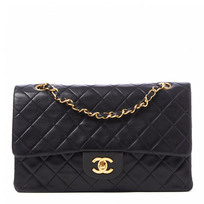 Chanel Lambskin Quilted Medium Double Flap Black 1 of 9