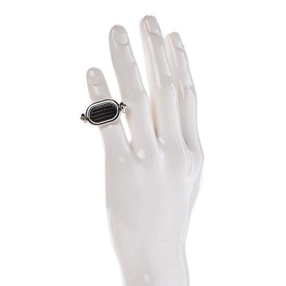 Hermes Palladium Lizard Odyssee Ring 54 7 Black 2 of 5