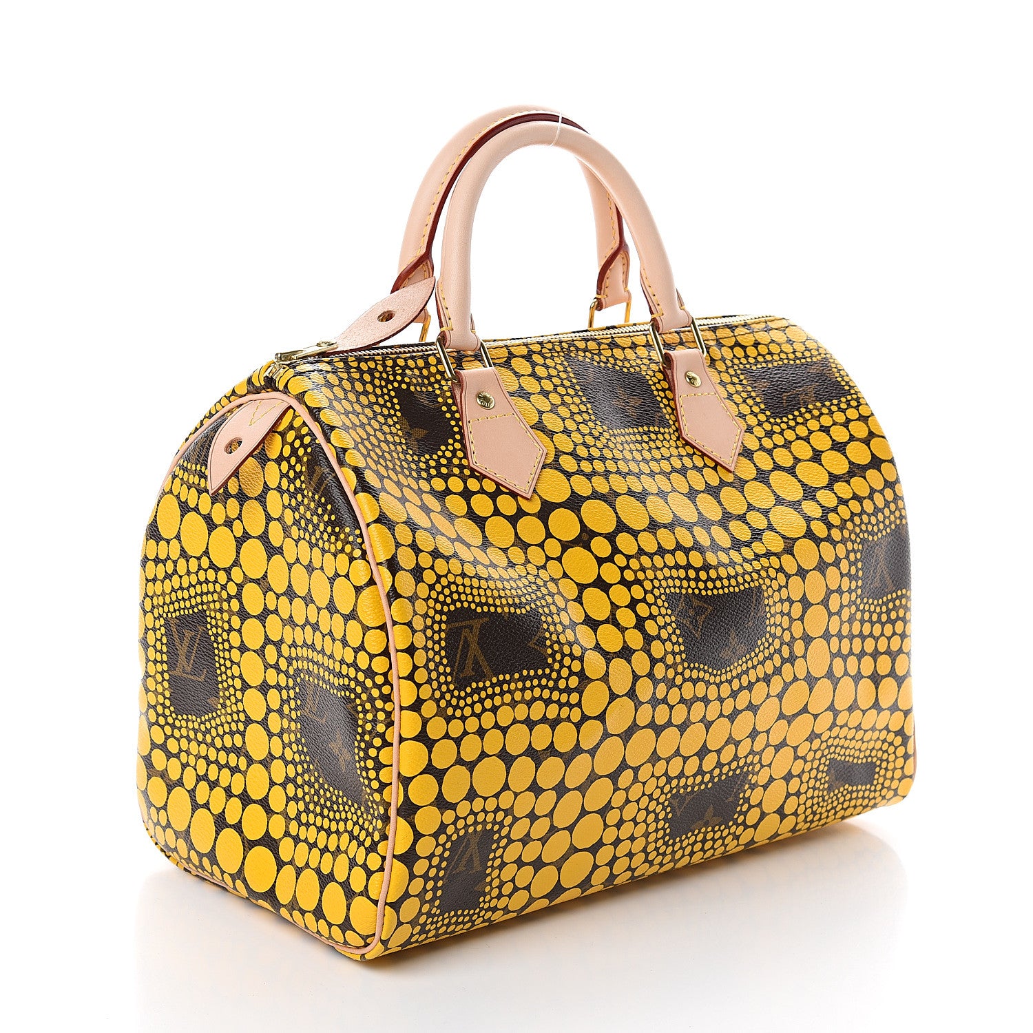 Louis Vuitton Monogram Kusama Town Speedy 30 Yellow 2 of 8