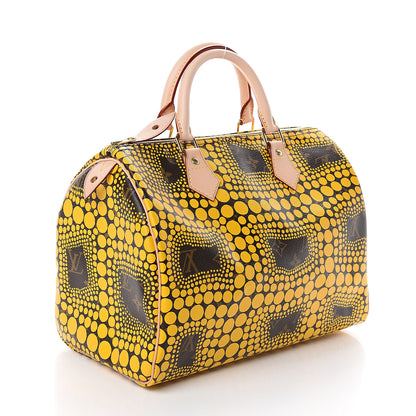 Louis Vuitton Monogram Kusama Town Speedy 30 Yellow 2 of 8