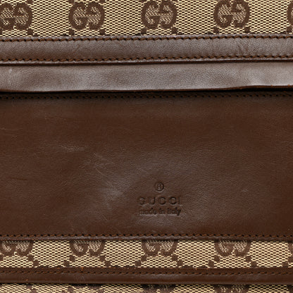 Gucci Monogram Flap Pocket Messenger Bag Beige Dark Brown 13 of 31