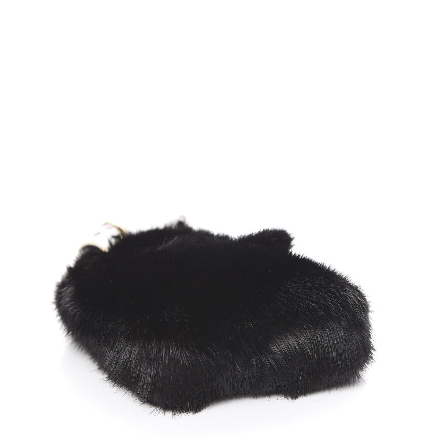 Mink Fur Bracelet Bag Black