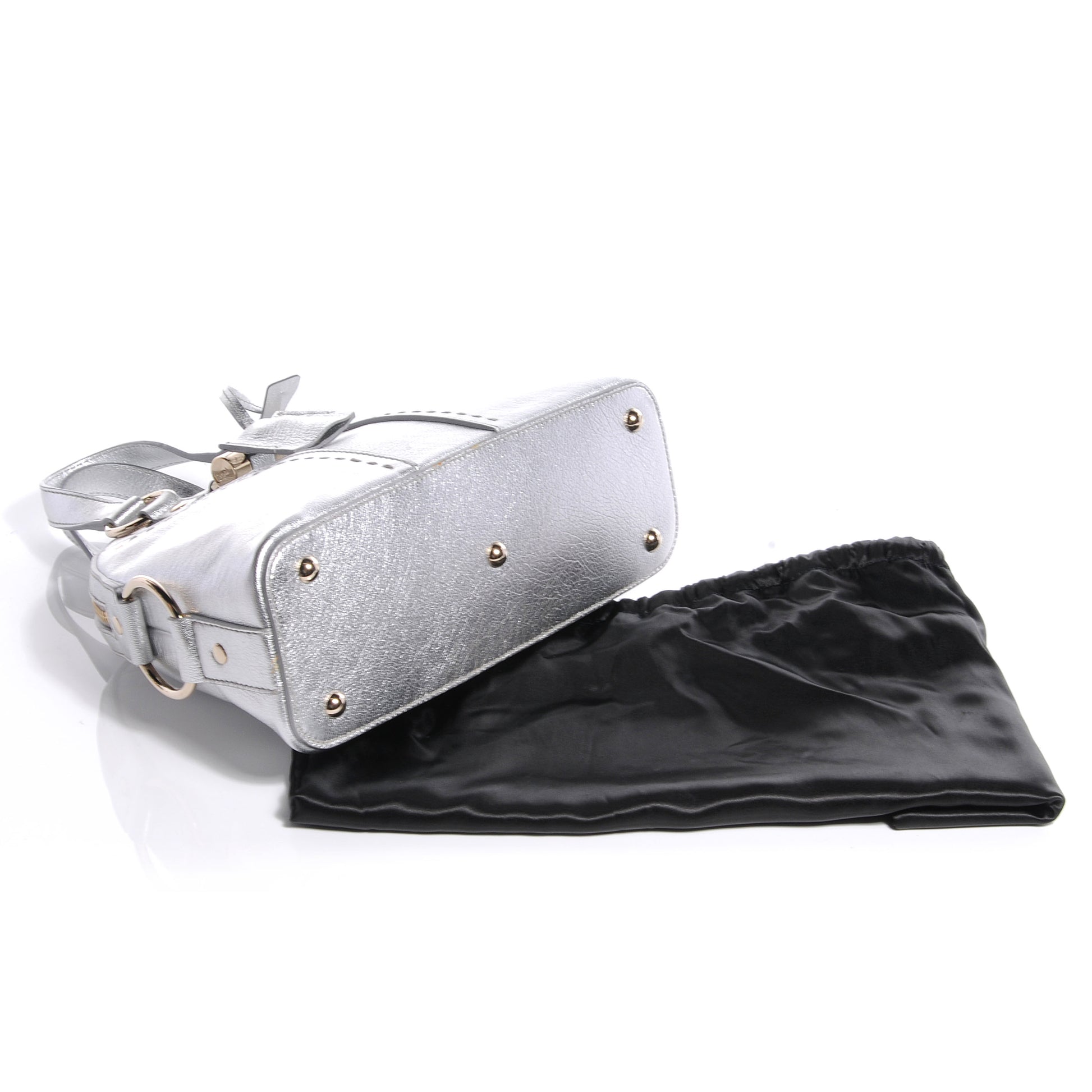 Saint Laurent Leather Small Muse Metallic Silver 4 of 7