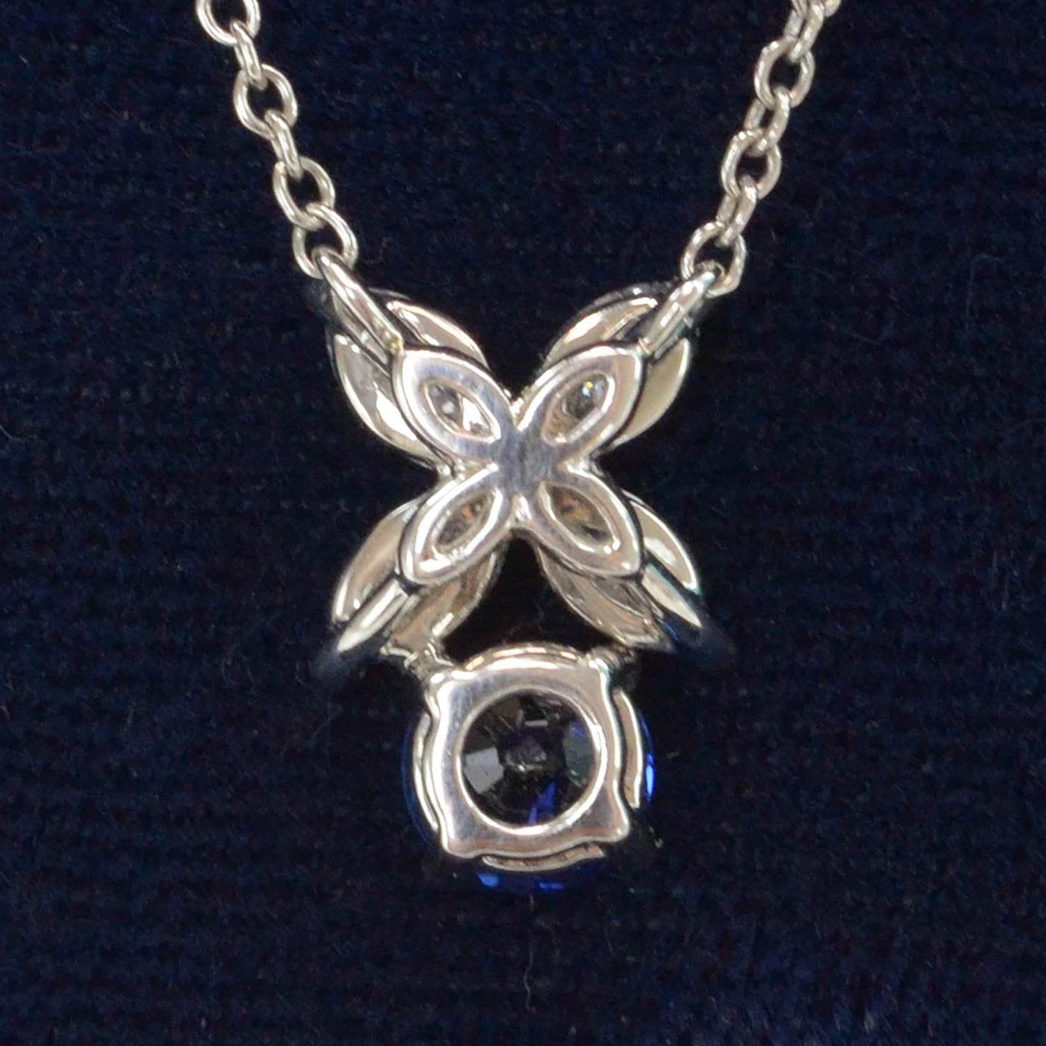 Tiffany Victoria Platinum Diamond Sapphire Pendant Necklace 5 of 6