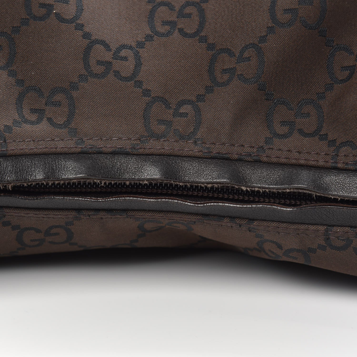 Gucci Nylon Monogram Hobo Dark Brown 10 of 10
