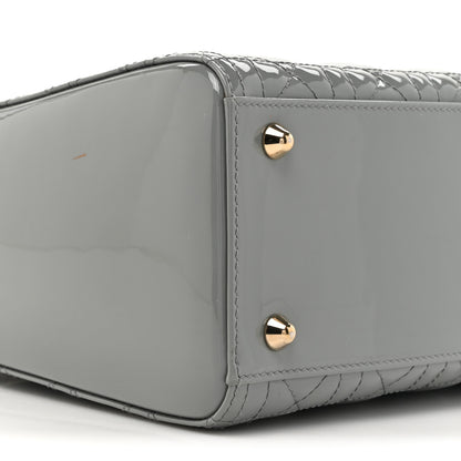 Christian Dior Patent Cannage Large Lady Dior Grey 10 of 11