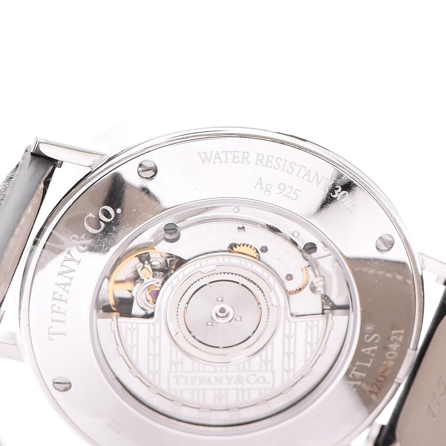 Sterling Silver Calfskin 39mm Atlas Automatic Watch