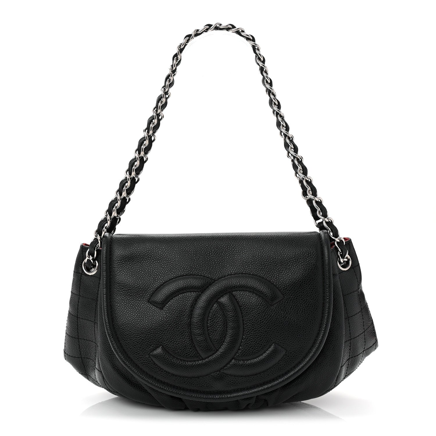 Chanel Caviar Half Moon Large Flap Black 1 of 11