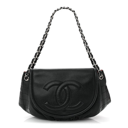 Chanel Caviar Half Moon Large Flap Black 1 of 11