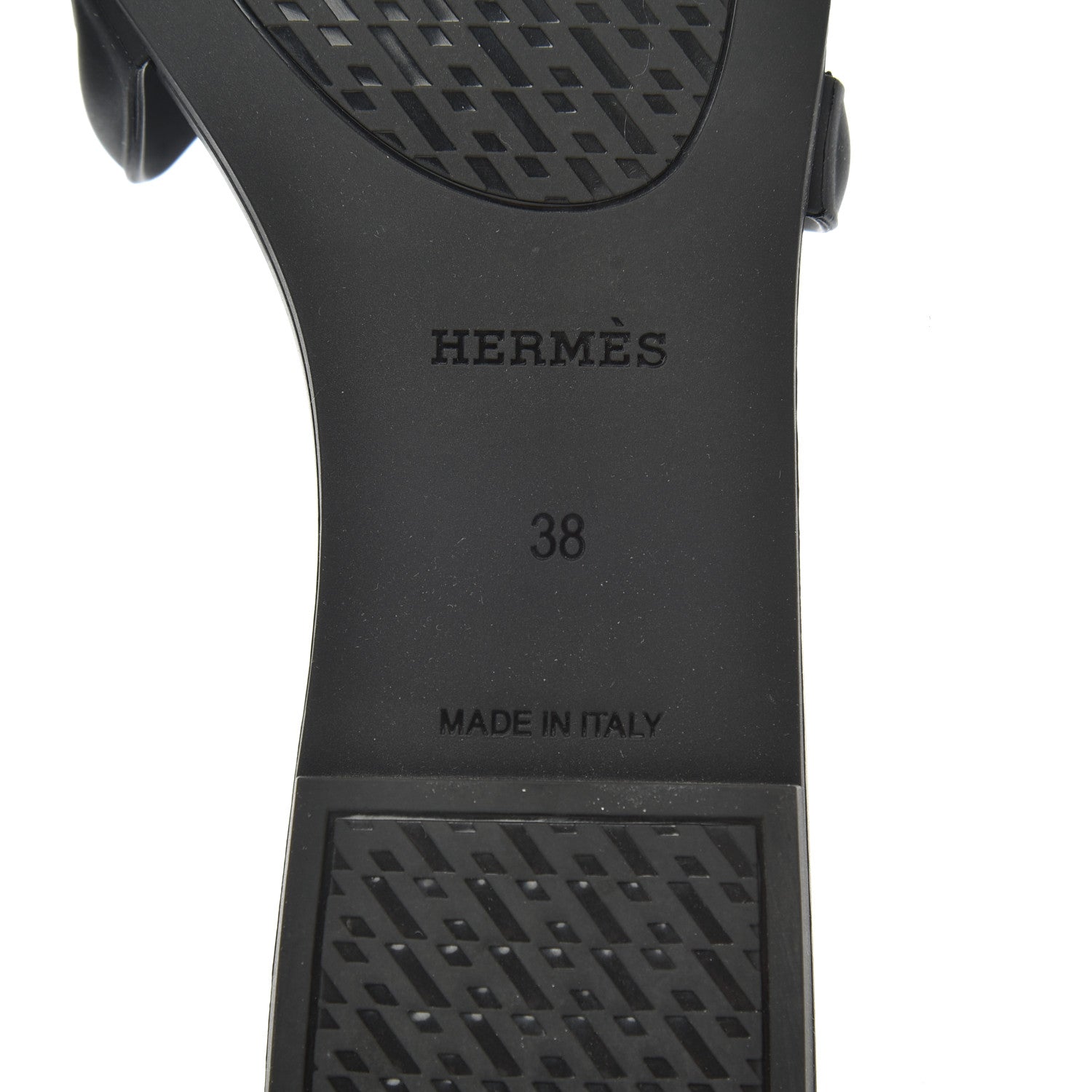 Hermes Rubber Aloha Sandals 38 Black 7 of 11
