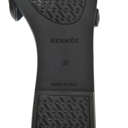 Hermes Rubber Aloha Sandals 38 Black 7 of 11