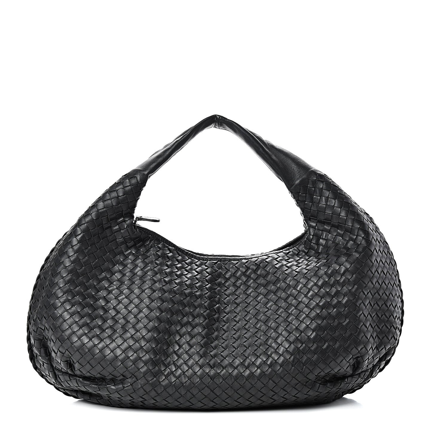 Nappa Intrecciato Large Belly Veneta Hobo Black