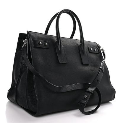Saint Laurent Grained Calfskin Medium Souple Sac De Jour Black 4 of 12