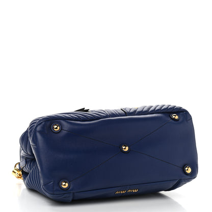 Miu Miu Nappa Matelasse Biker Shoulder Bag Inchiostro 4 of 12