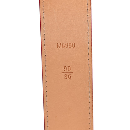 Louis Vuitton Vernis Ceinture 30mm Belt 90 36 Rouge 4 of 5