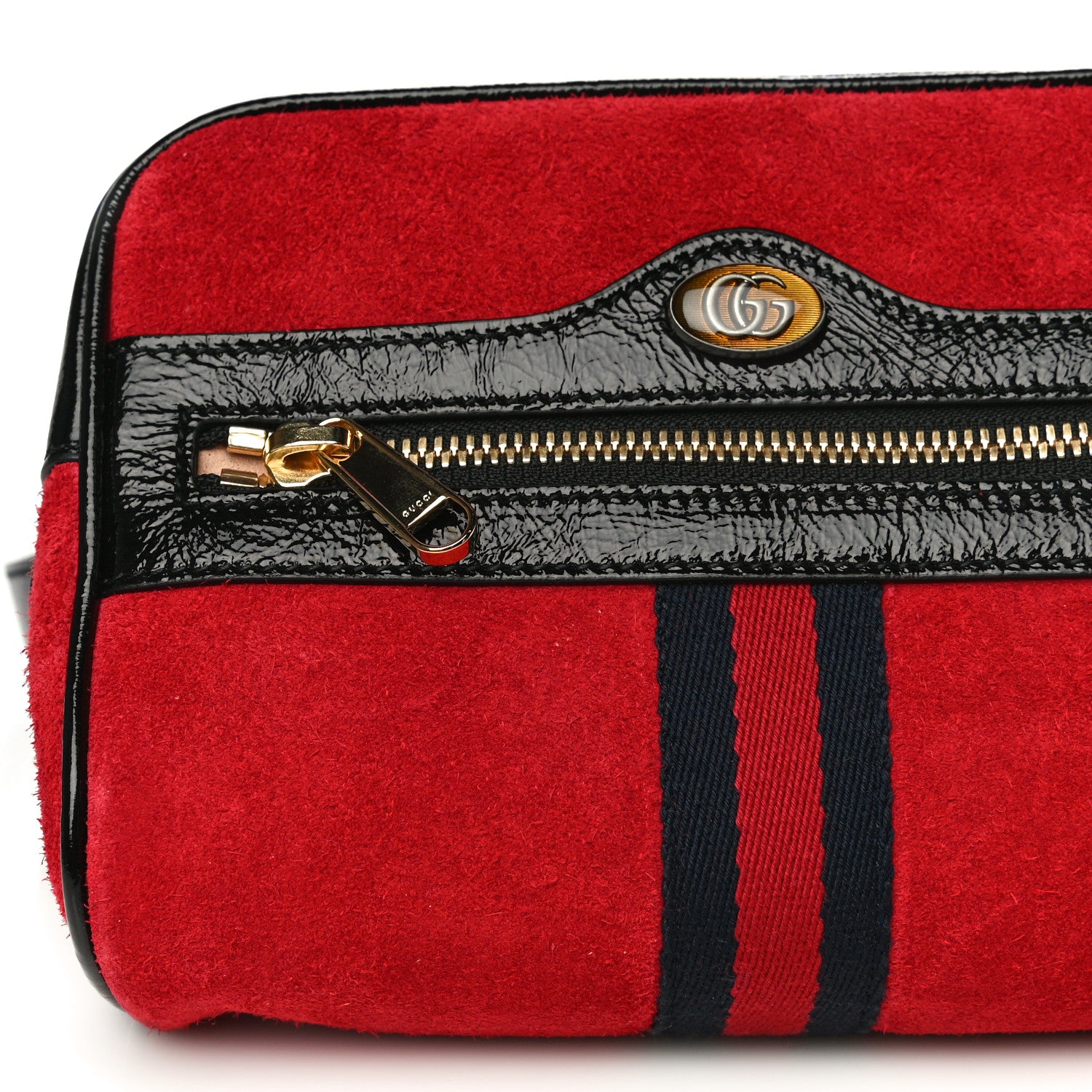 Gucci Suede Small Ophidia Belt Bag 95 38 Hibiscus Red 11 of 11