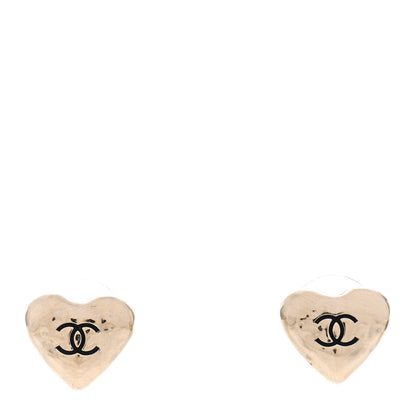 Chanel CC Heart Earrings Gold 1 of 5