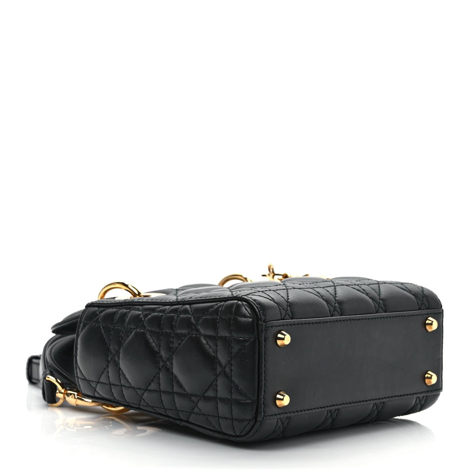 Christian Dior Lambskin Cannage Mini Lady Dior Black 3 of 9